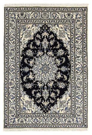 Alfombra persa - Nain - 203 x 143 cm - azul oscuro