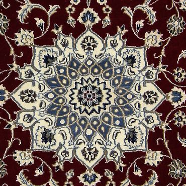 Tapis persan - Nain - 191 x 150 cm - rouge foncé