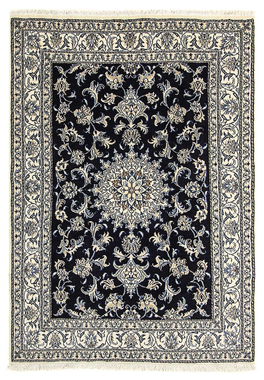 Perský koberec - Nain - 202 x 150 cm - tmavě modrá