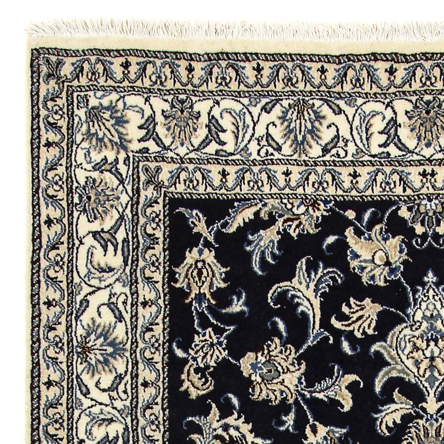 Perský koberec - Nain - 202 x 150 cm - tmavě modrá