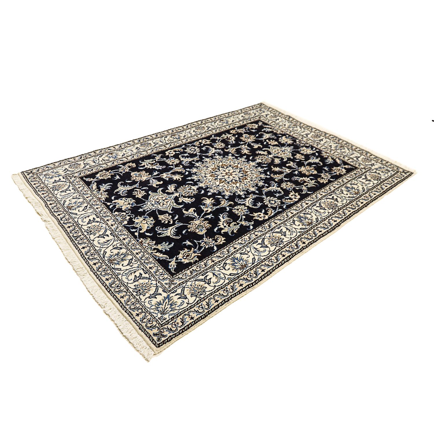 Perský koberec - Nain - 202 x 150 cm - tmavě modrá