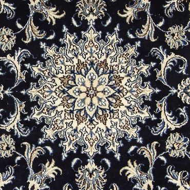 Tapete Persa - Nain - 202 x 150 cm - azul escuro
