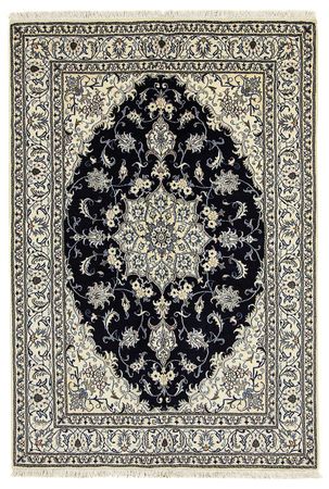 Alfombra persa - Nain - 242 x 166 cm - azul oscuro