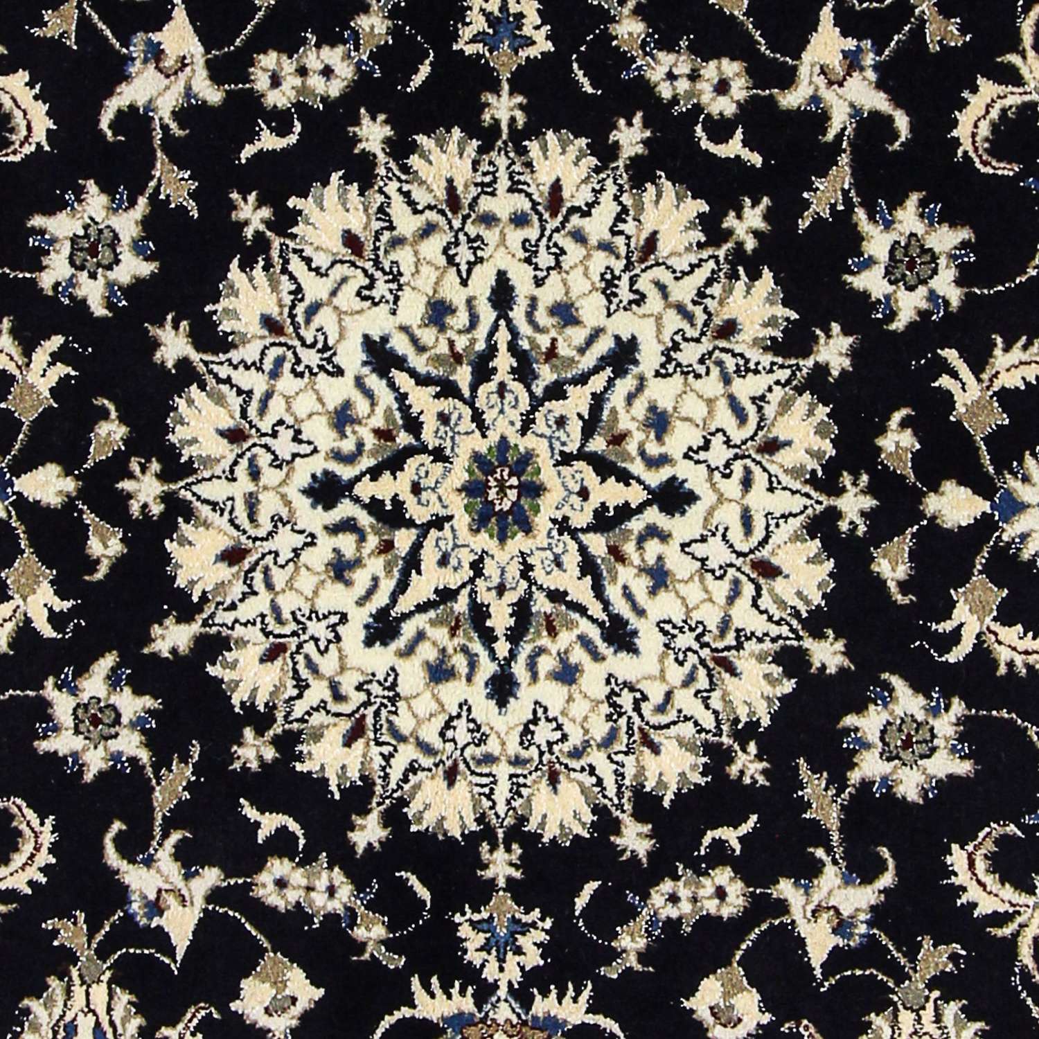 Tapete Persa - Nain - 234 x 168 cm - azul escuro
