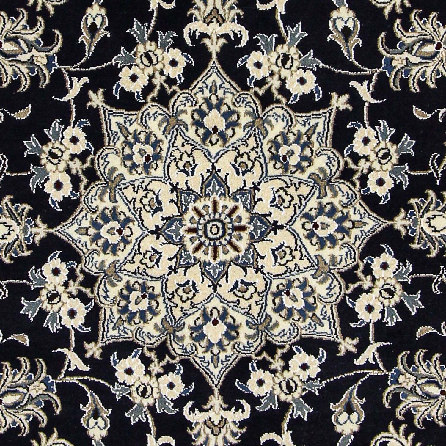 Alfombra persa - Nain - 238 x 166 cm - azul oscuro