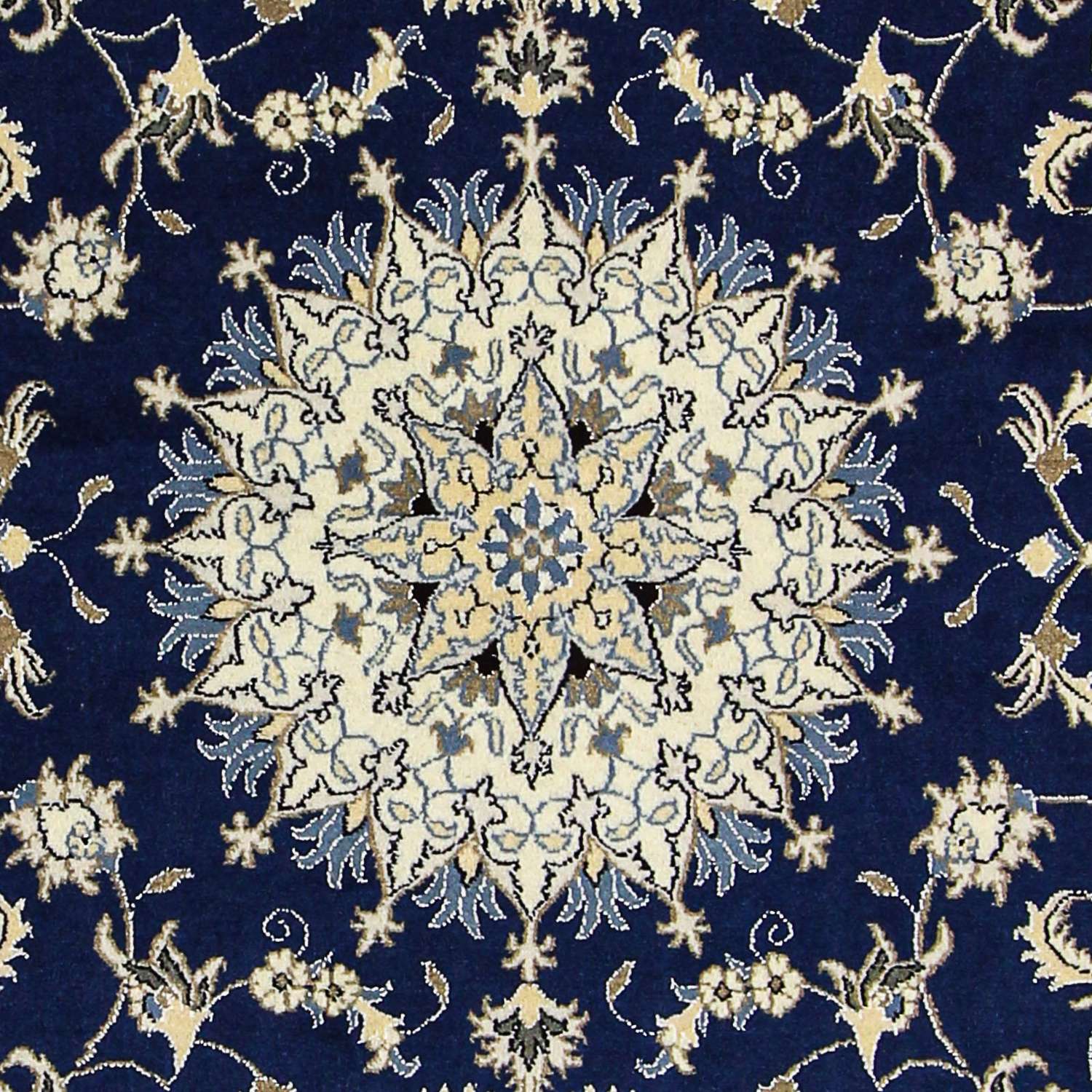 Alfombra persa - Nain - 230 x 165 cm - azul oscuro