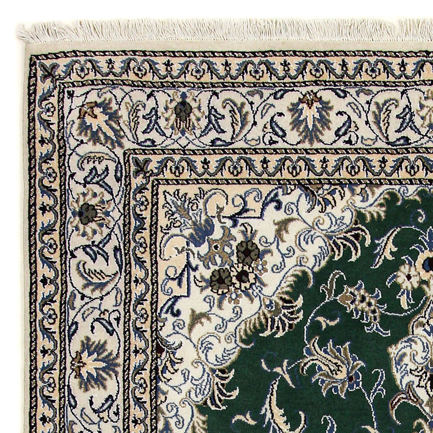 Perser Rug - Nain - 244 x 168 cm - dark green