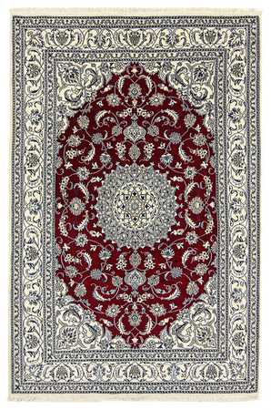 Tapis persan - Nain - 297 x 200 cm - rouge foncé