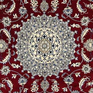 Tapis persan - Nain - 297 x 200 cm - rouge foncé