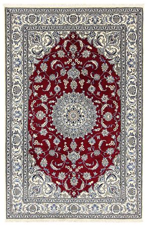 Tapis persan - Nain - 295 x 194 cm - rouge foncé