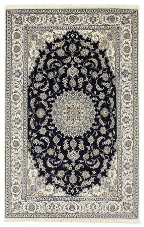 Tapis persan - Nain - 305 x 193 cm - bleu foncé