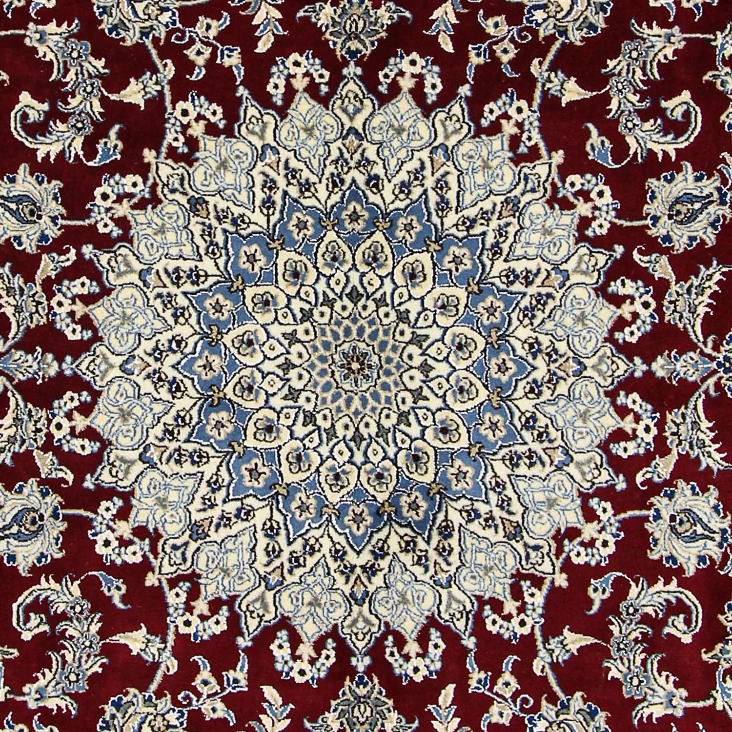 Tapis persan - Nain - 346 x 246 cm - rouge foncé