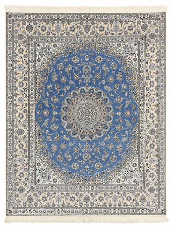 Tapis persan - Nain - Premium - 255 x 206 cm - bleu