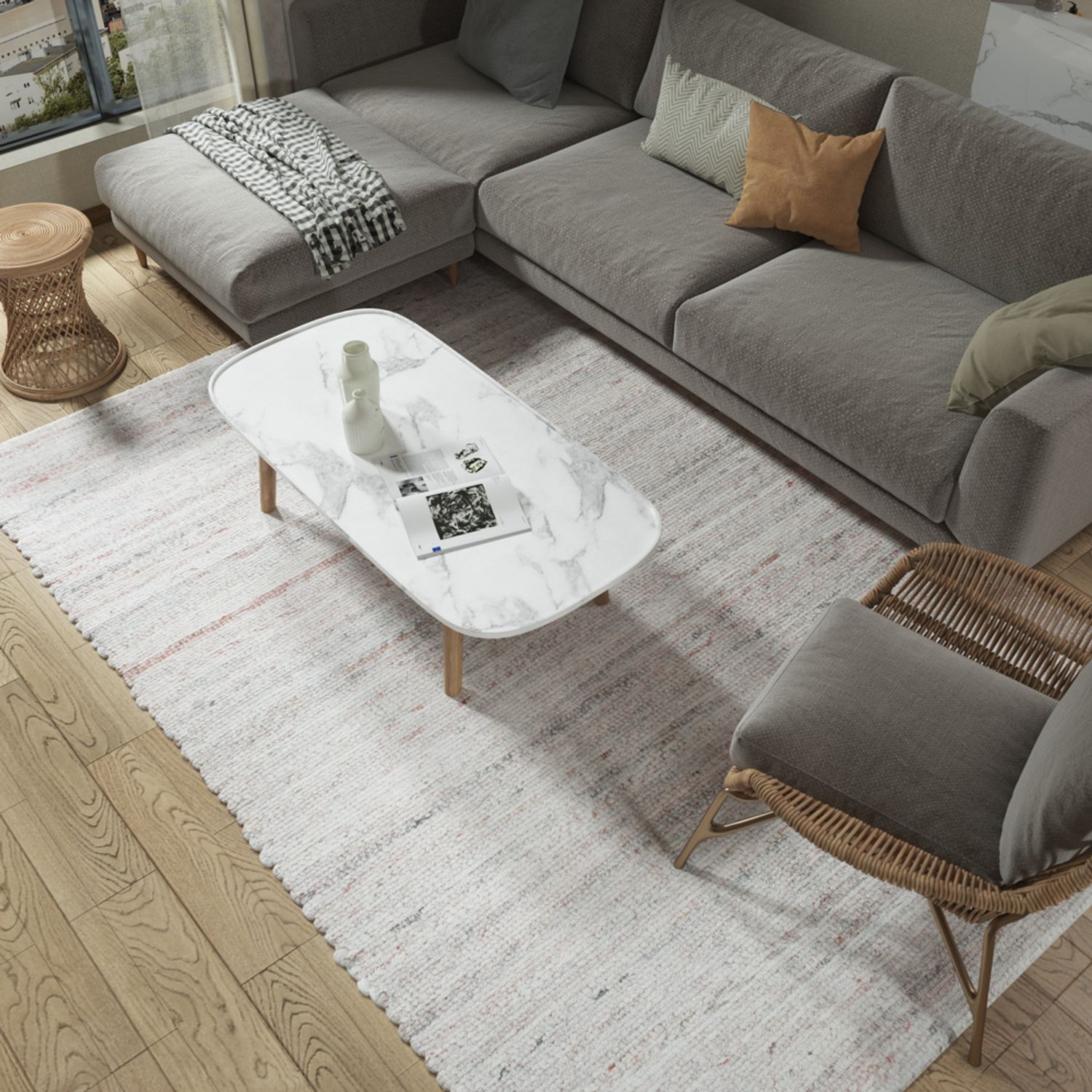 Tapis Kelim - Tendance - Toska - rectangle