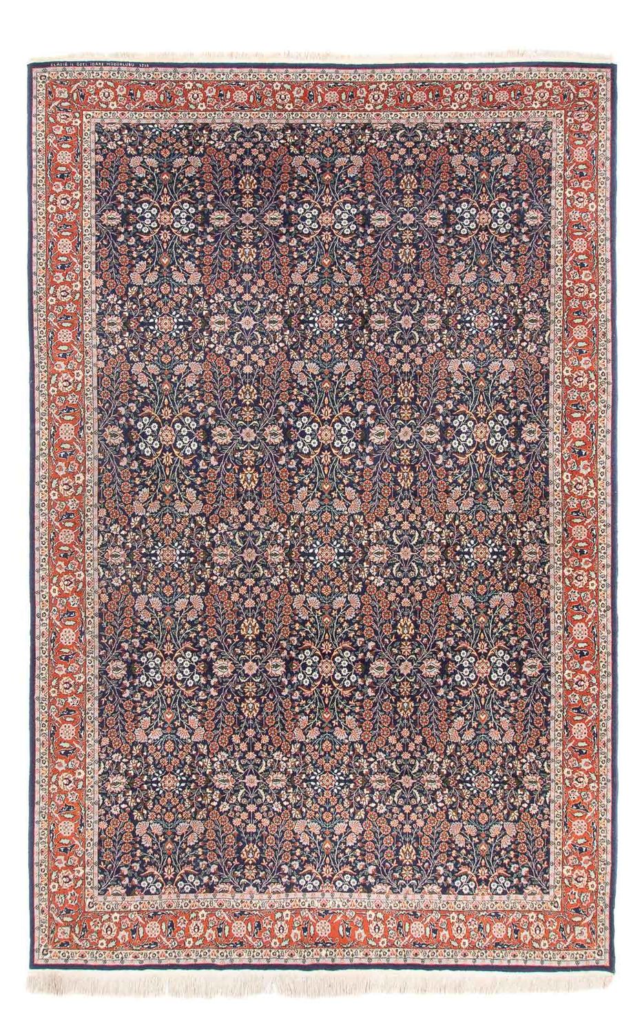 Tapis oriental - Hereke - 363 x 237 cm - bleu foncé