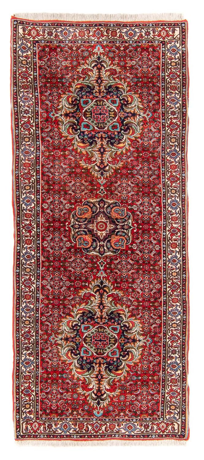 Biegacz Dywan perski - Bijar - 207 x 82 cm - czerwony