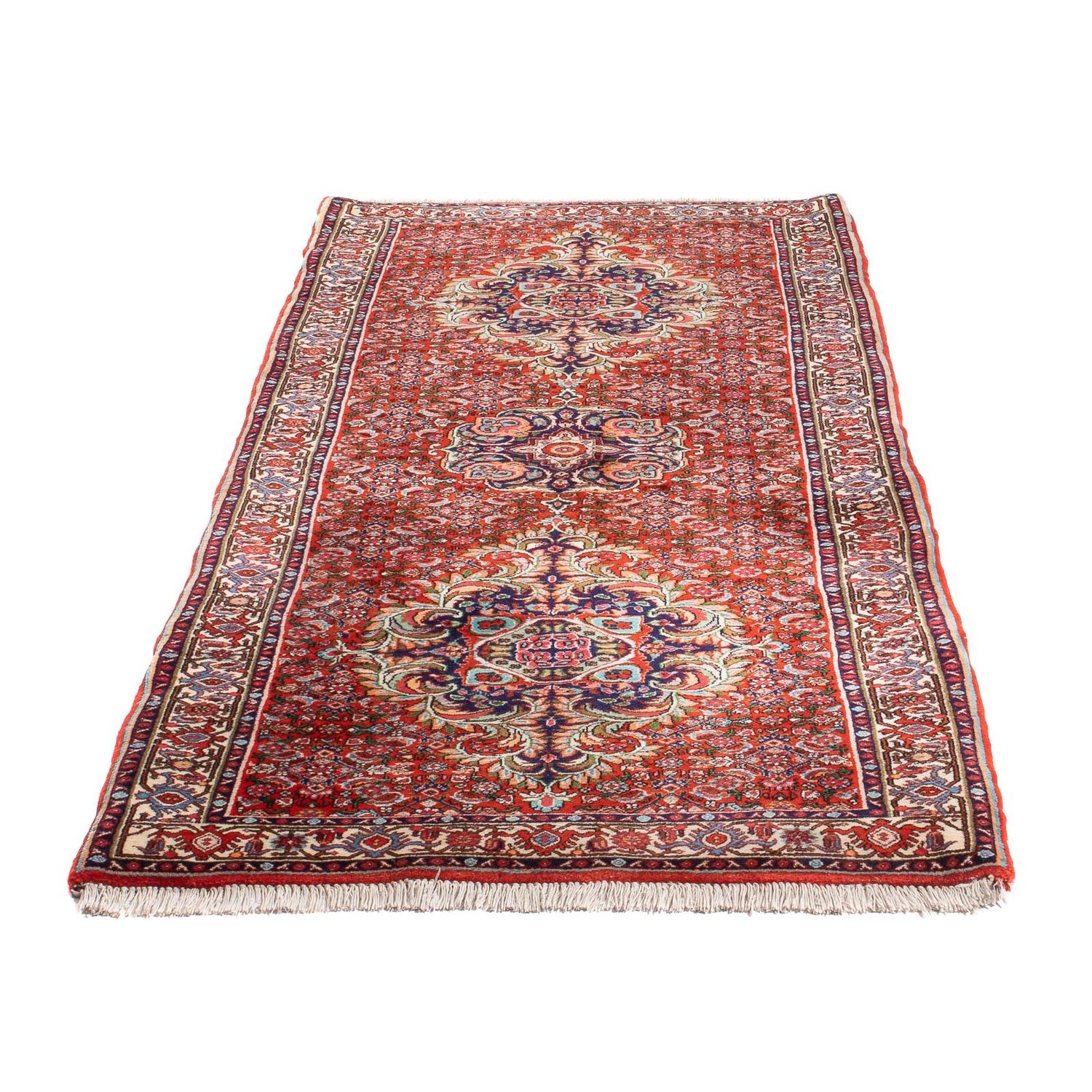 Loper Perzisch tapijt - Bijar - 207 x 82 cm - rood