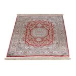 Alfombra de seda - Seda china - 93 x 62 cm - rojo