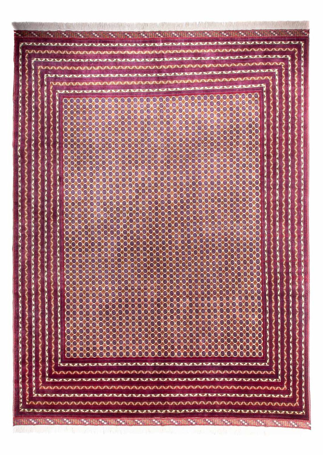 Afghaans tapijt - 386 x 300 cm - beige