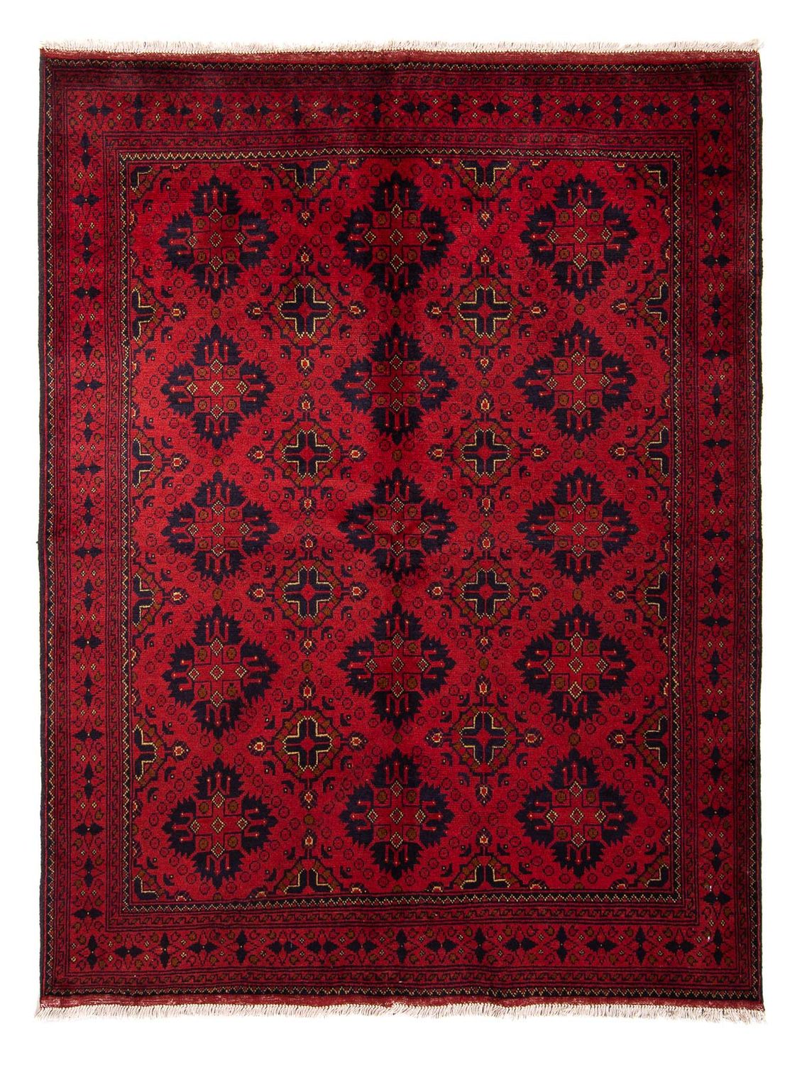 Afghaans tapijt - Kunduz - 200 x 156 cm - donkerrood