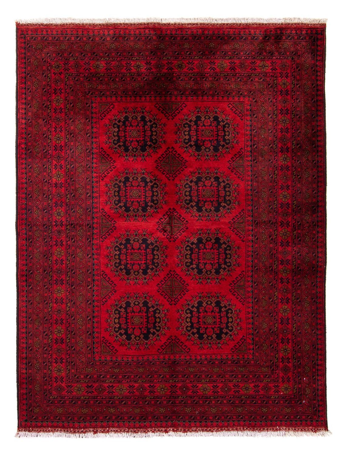 Afghan Rug - Kunduz - 197 x 144 cm - dark red