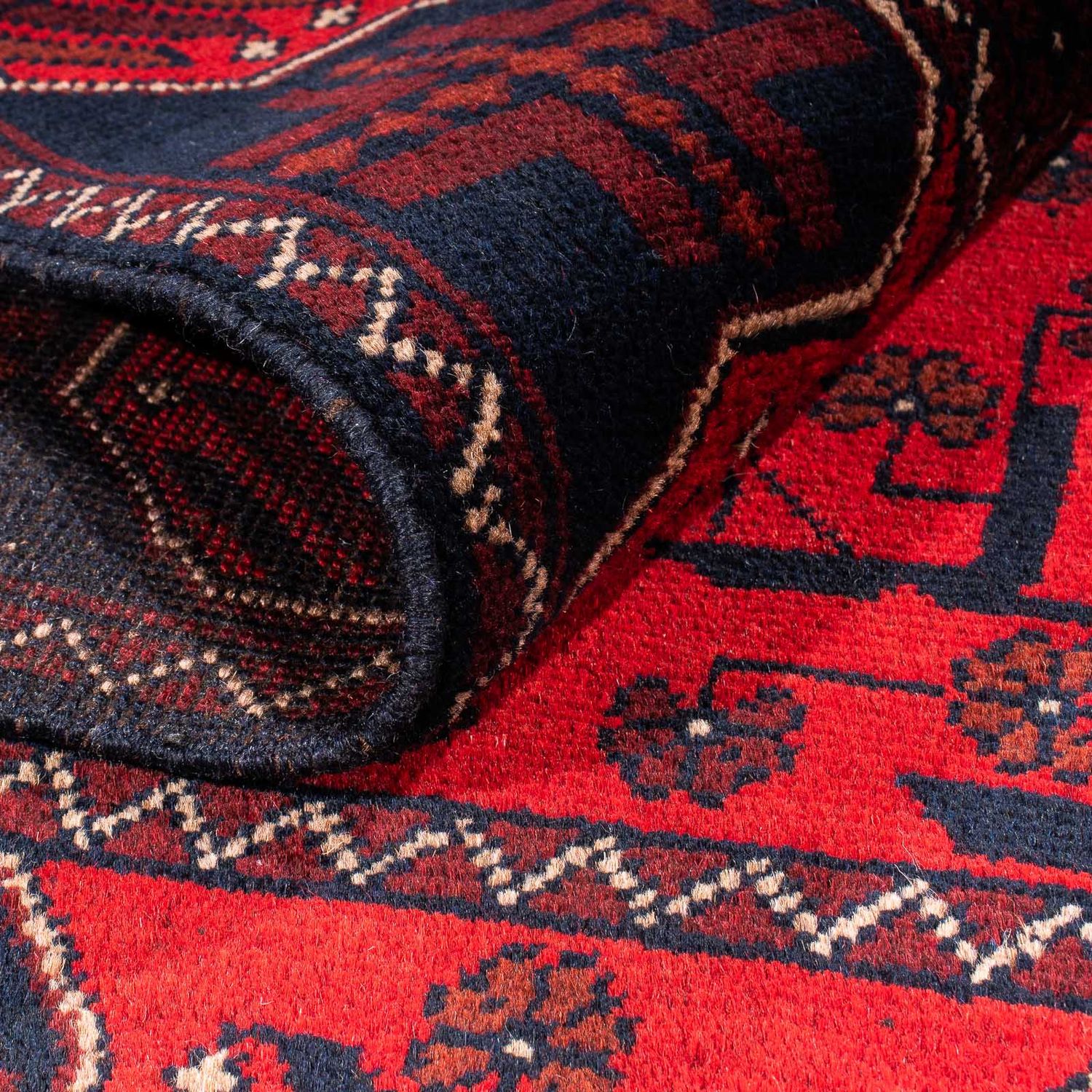 Afgański dywan - Kunduz - 146 x 106 cm - ciemna czerwień