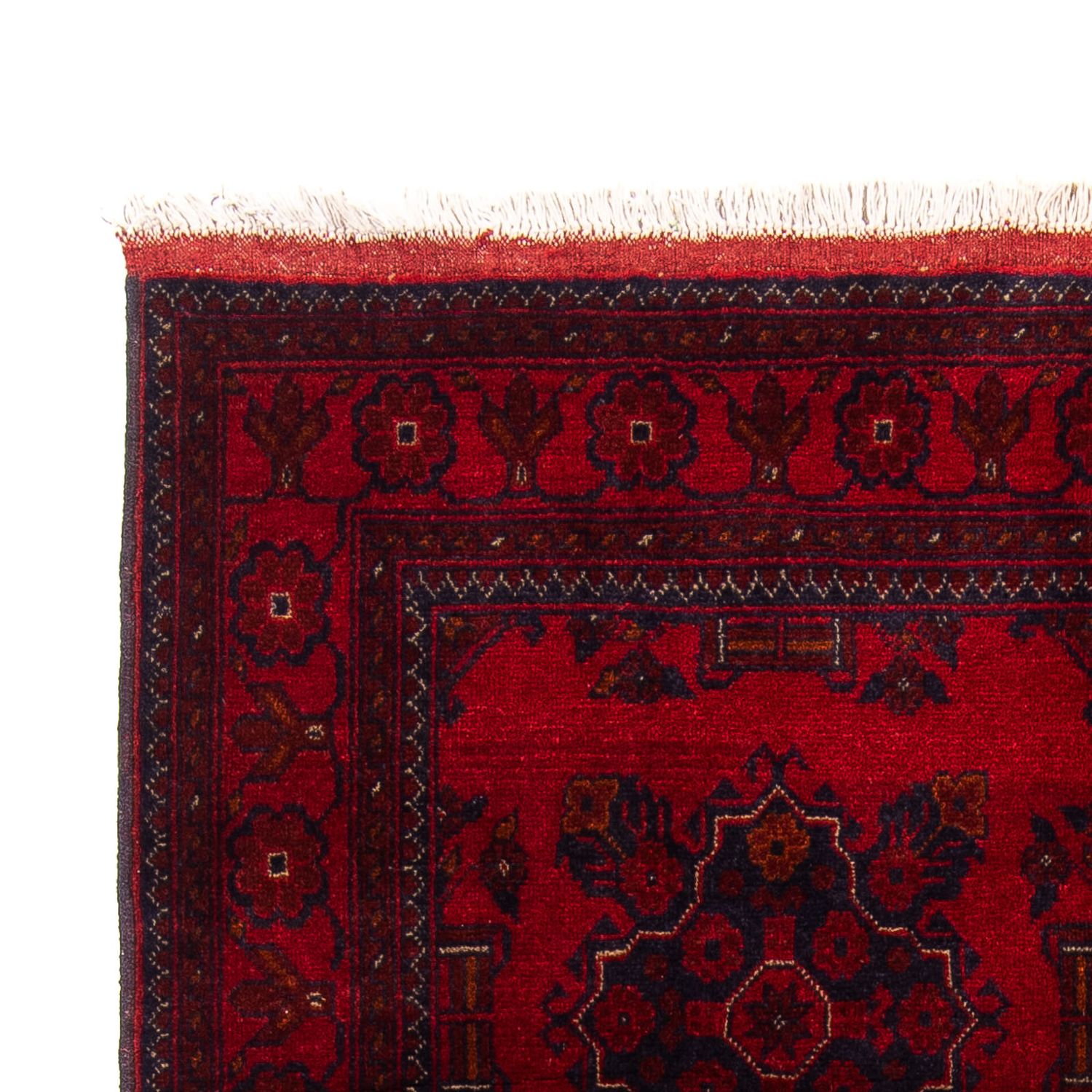 Afghan Rug - Kunduz - 219 x 126 cm - dark red