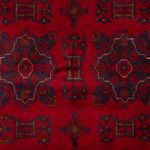 Alfombra afgana - Kunduz - 219 x 126 cm - rojo oscuro