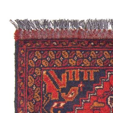 Tapis afghan - Kunduz - 102 x 52 cm - rouge foncé