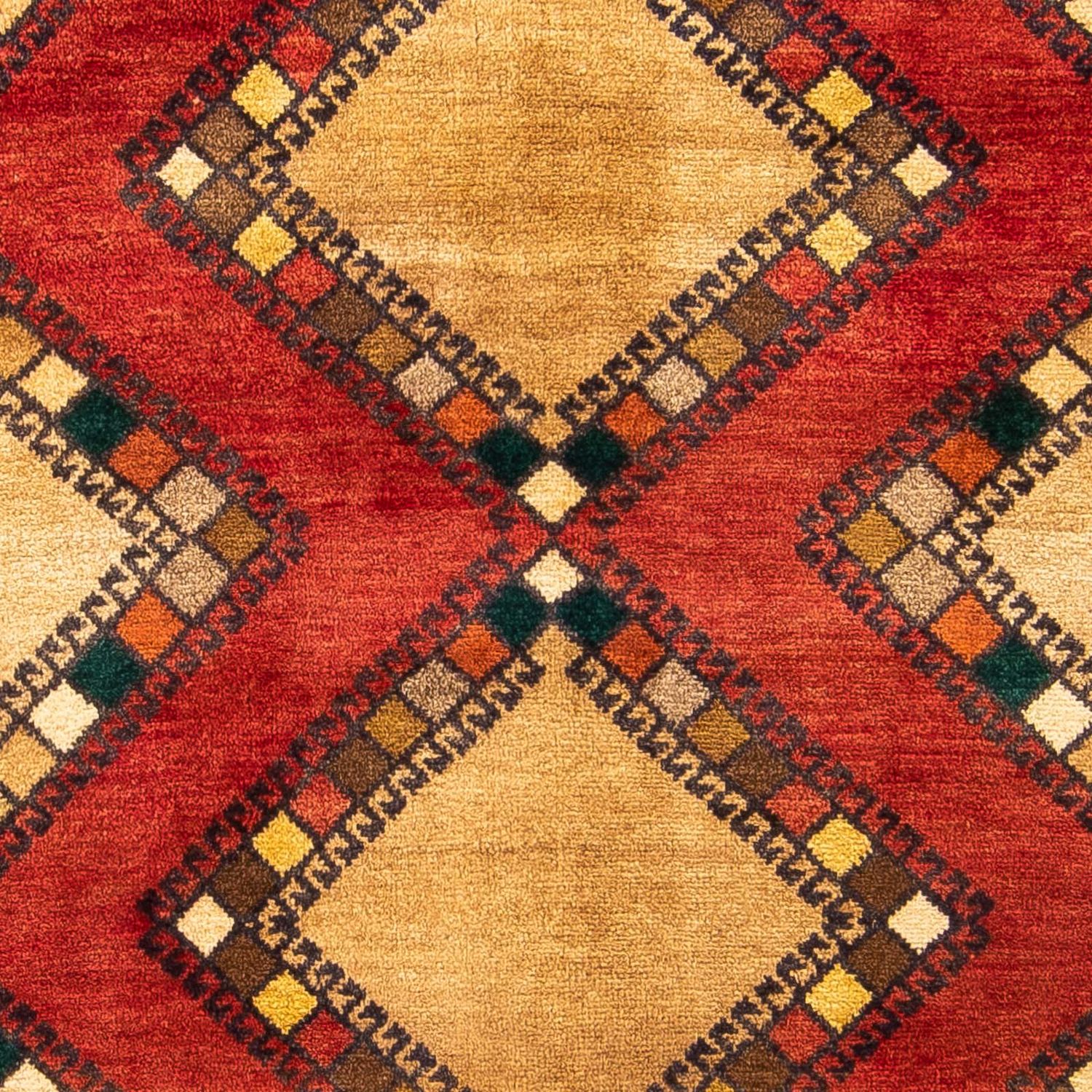 Alfombra Gabbeh - Persa - 192 x 114 cm - rojo oscuro