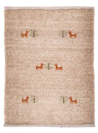 Tapis Gabbeh - Loribaft Persan - 60 x 40 cm - chocolat clair