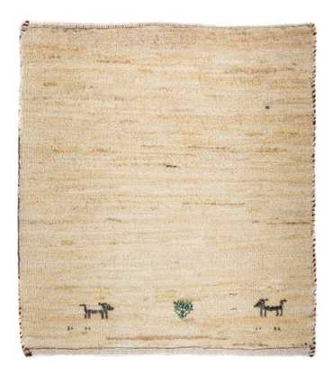 Gabbeh Tapijt - Loribaft Perzisch vierkant  - 45 x 40 cm - beige