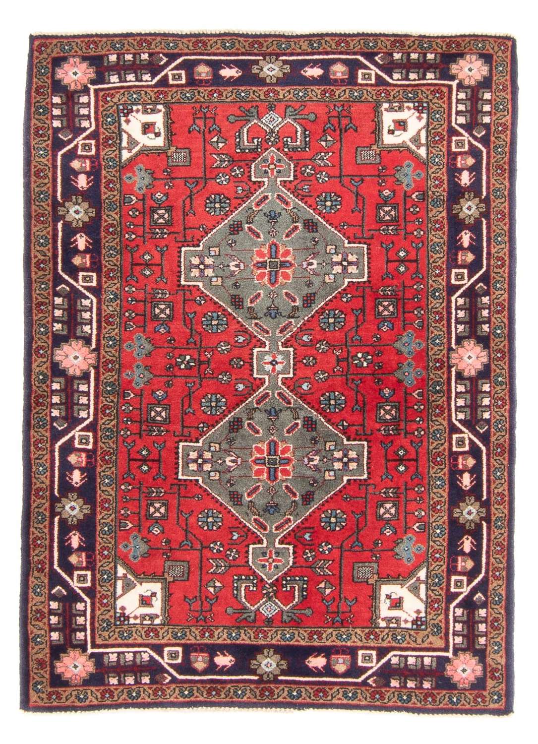 Perski dywan - Nomadyczny - 150 x 107 cm - czerwony