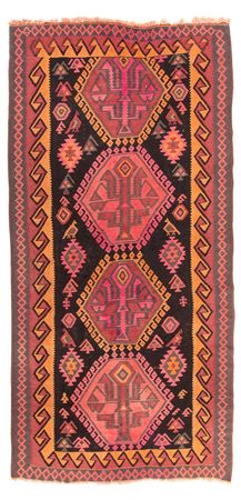 Tapis de couloir Tapis Kelim - Vieux - 330 x 160 cm - multicolore