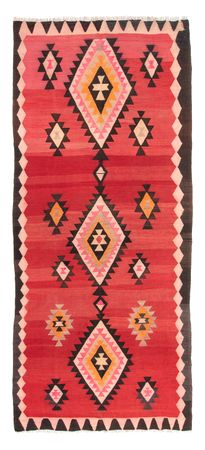 Runner Kelim Rug - Old - 387 x 160 cm - multicolored