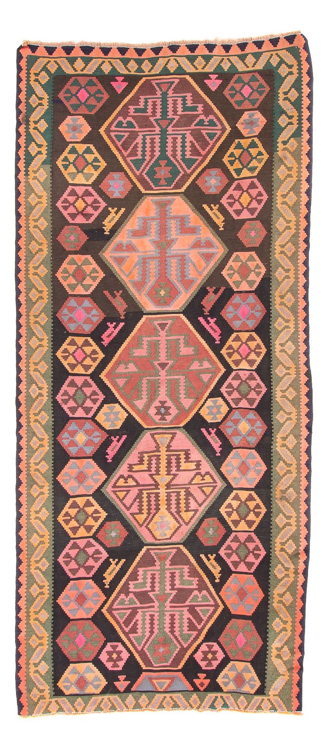 Runner Kelim Rug - Old - 340 x 150 cm - multicolored