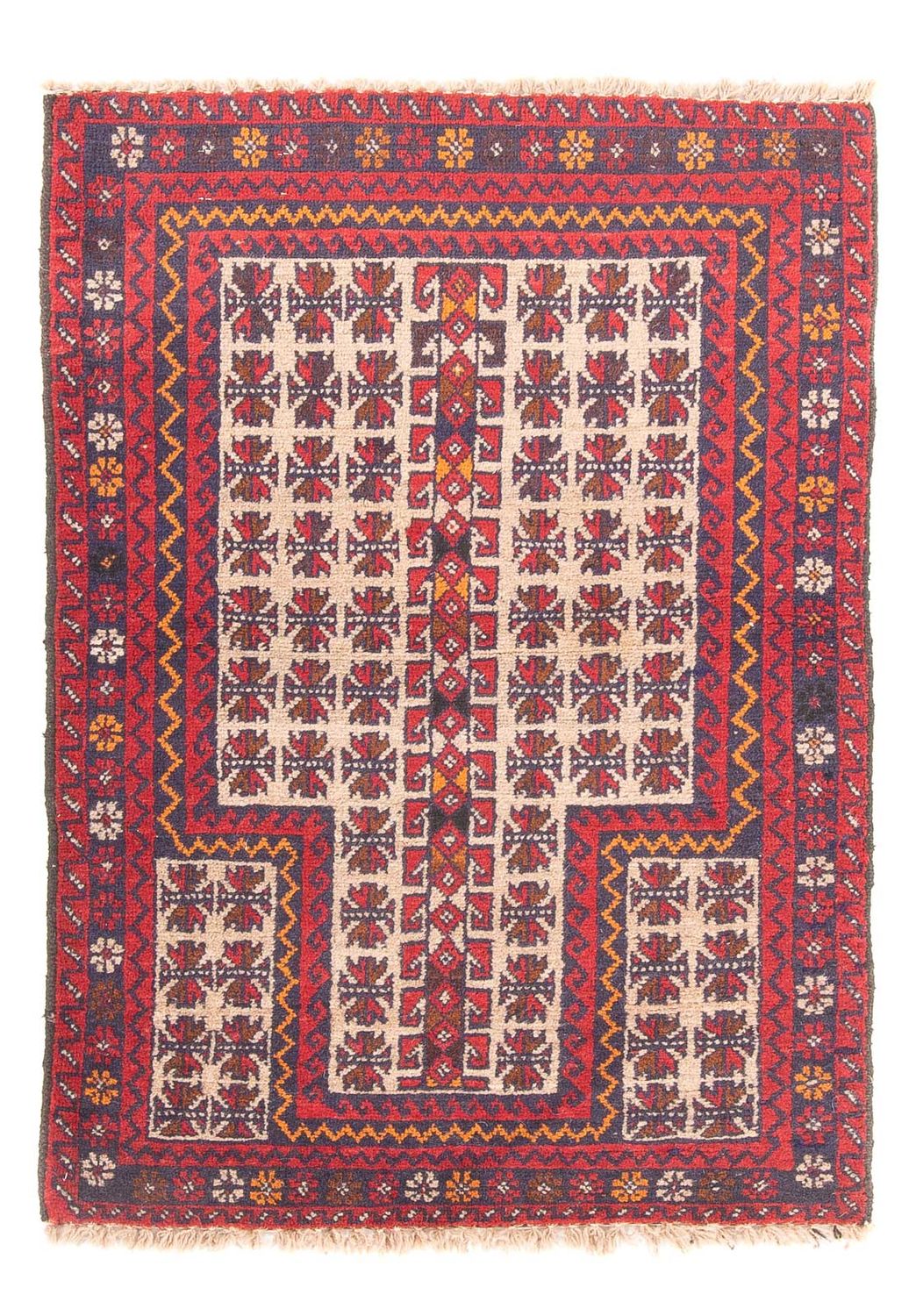 Tapete Baluch - 119 x 78 cm - multicolorido