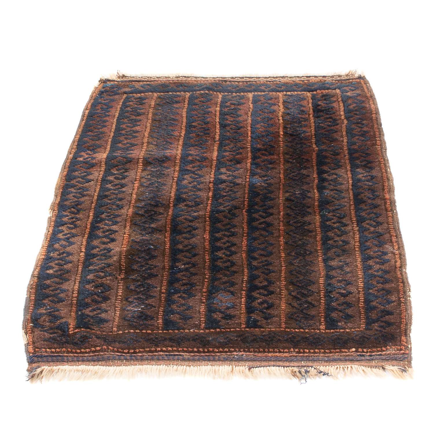 Tapis afghan - 100 x 61 cm - marron