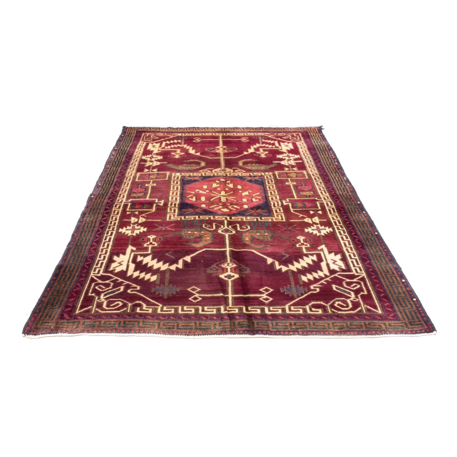 Tapis persan - Nomadic - 250 x 163 cm - rouge vin