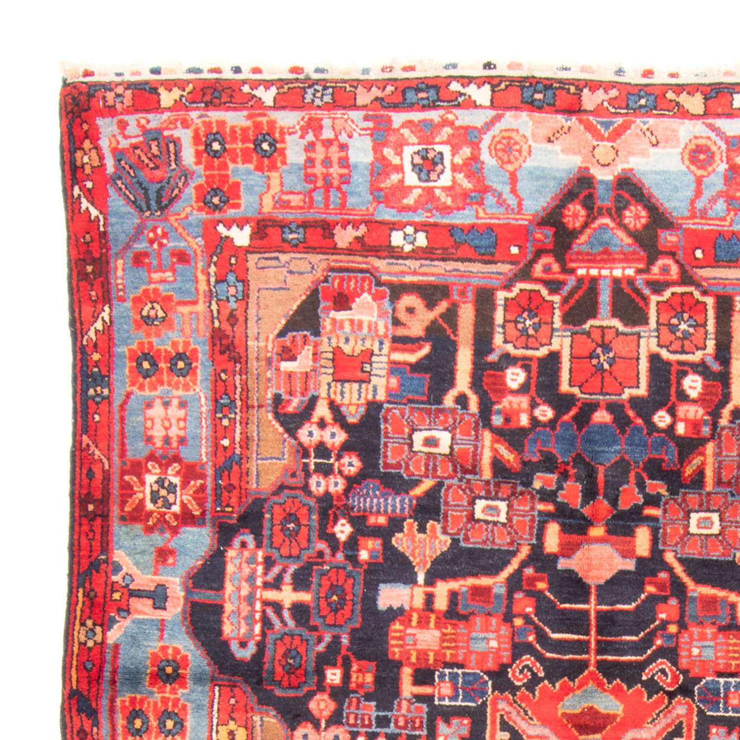 Persisk teppe - Nomadisk - 274 x 168 cm - mørkeblå
