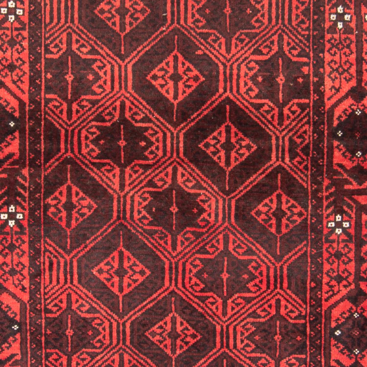 Løper Balutsj-teppe - 196 x 102 cm - rød