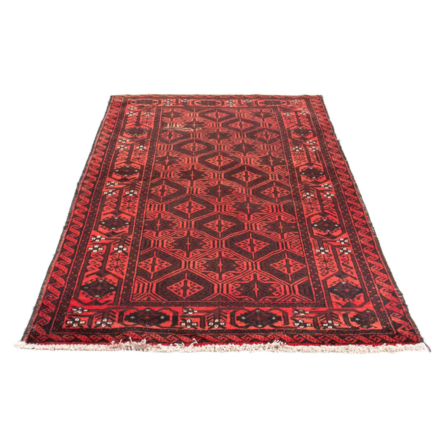 Loper Baluch tapijt - 196 x 102 cm - rood
