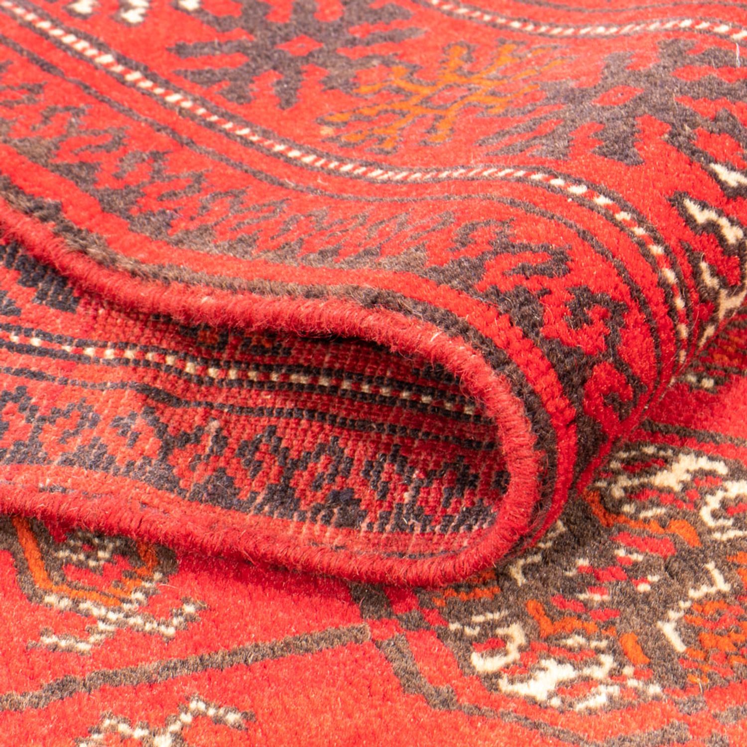 Tapis de couloir Tapis Turkaman - 196 x 83 cm - rouge