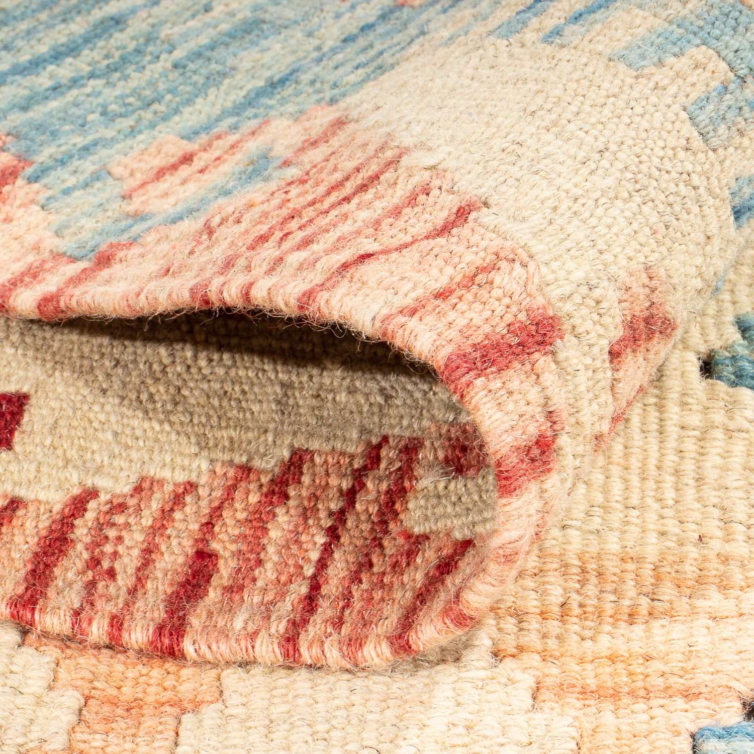 Kelim Carpet - Splash - 194 x 150 cm - flerfarvet