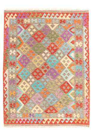 Tapis Kelim - Splash - 206 x 155 cm - multicolore