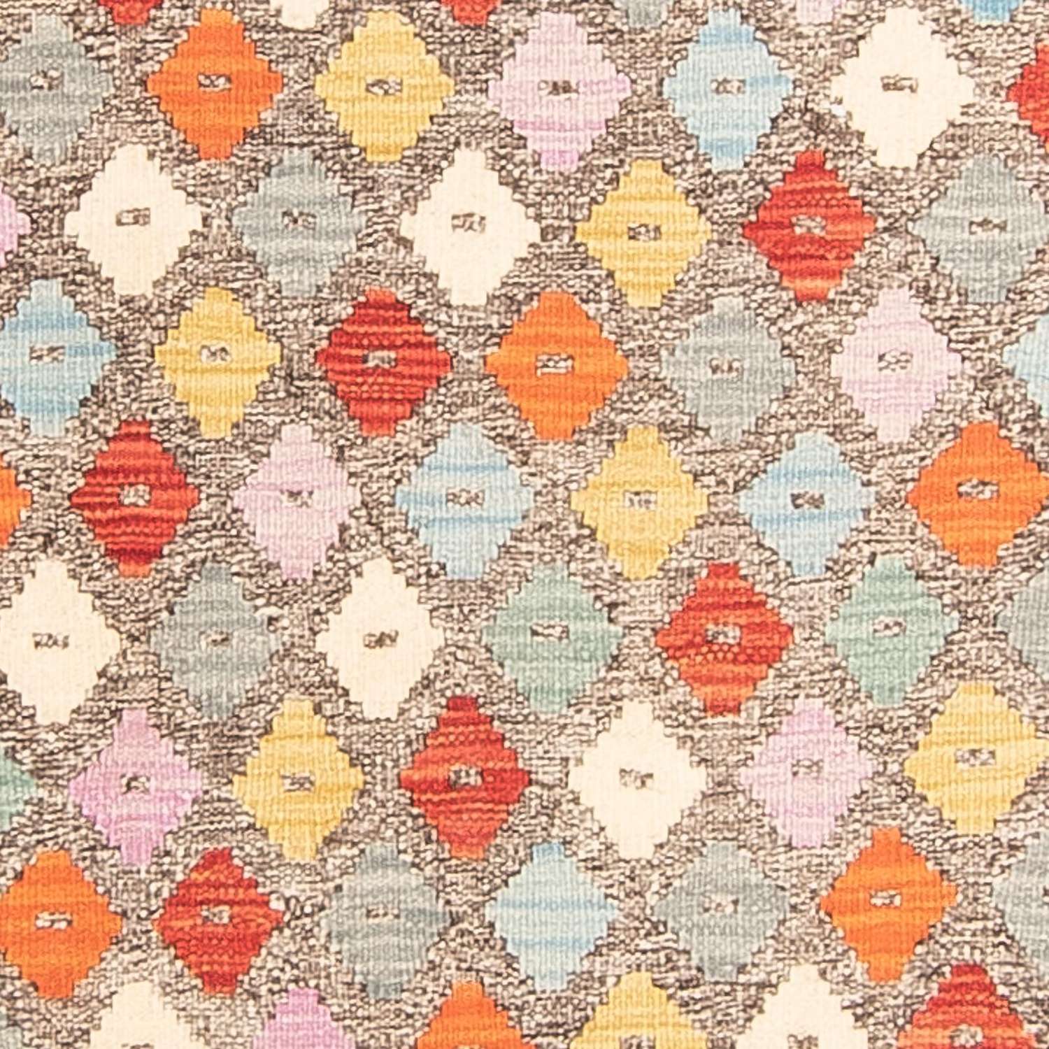 Kelim Carpet - Splash - 189 x 154 cm - flerfarvet