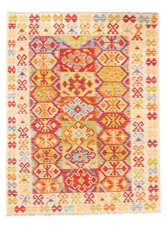 Tapis Kelim - Splash - 199 x 156 cm - multicolore