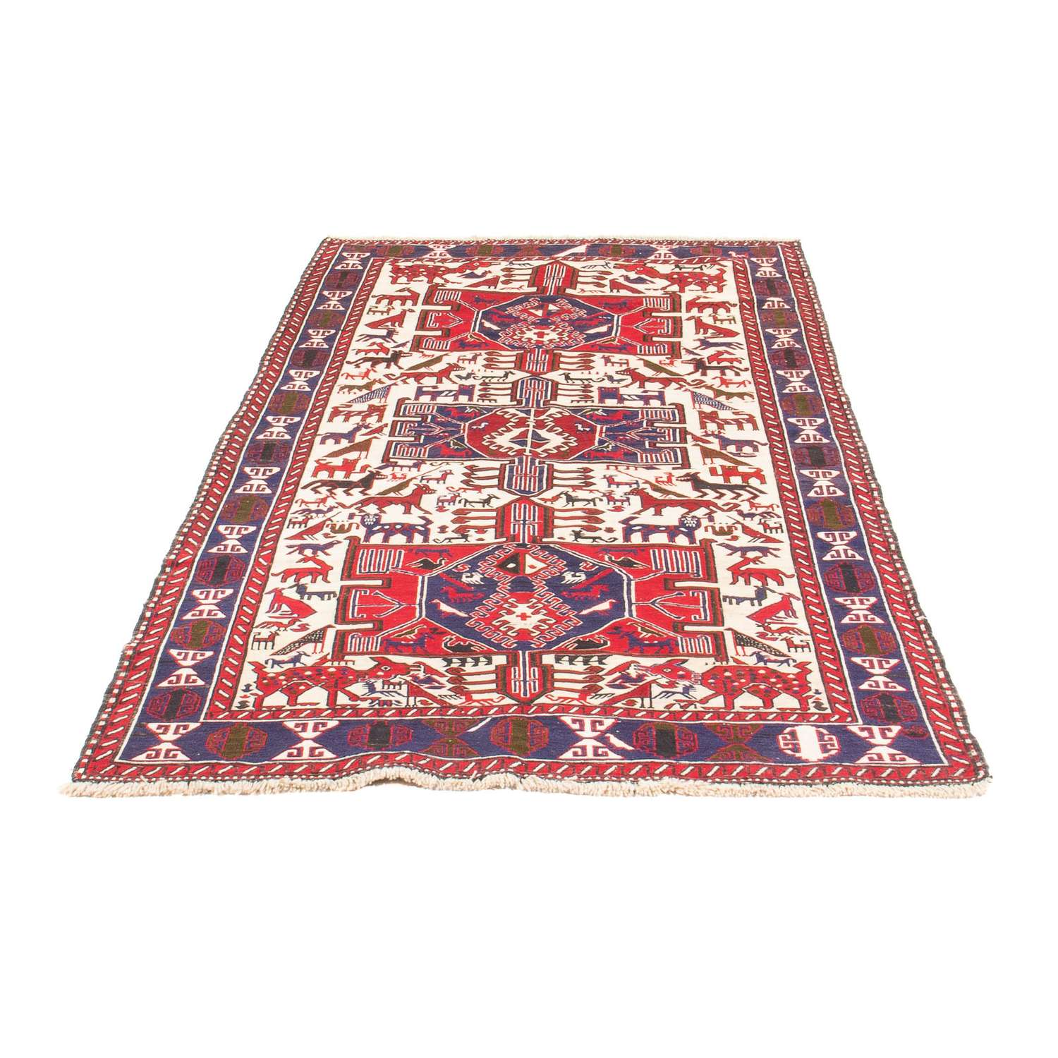 Corredor Tapete Kelim - Oriental - 205 x 110 cm - creme