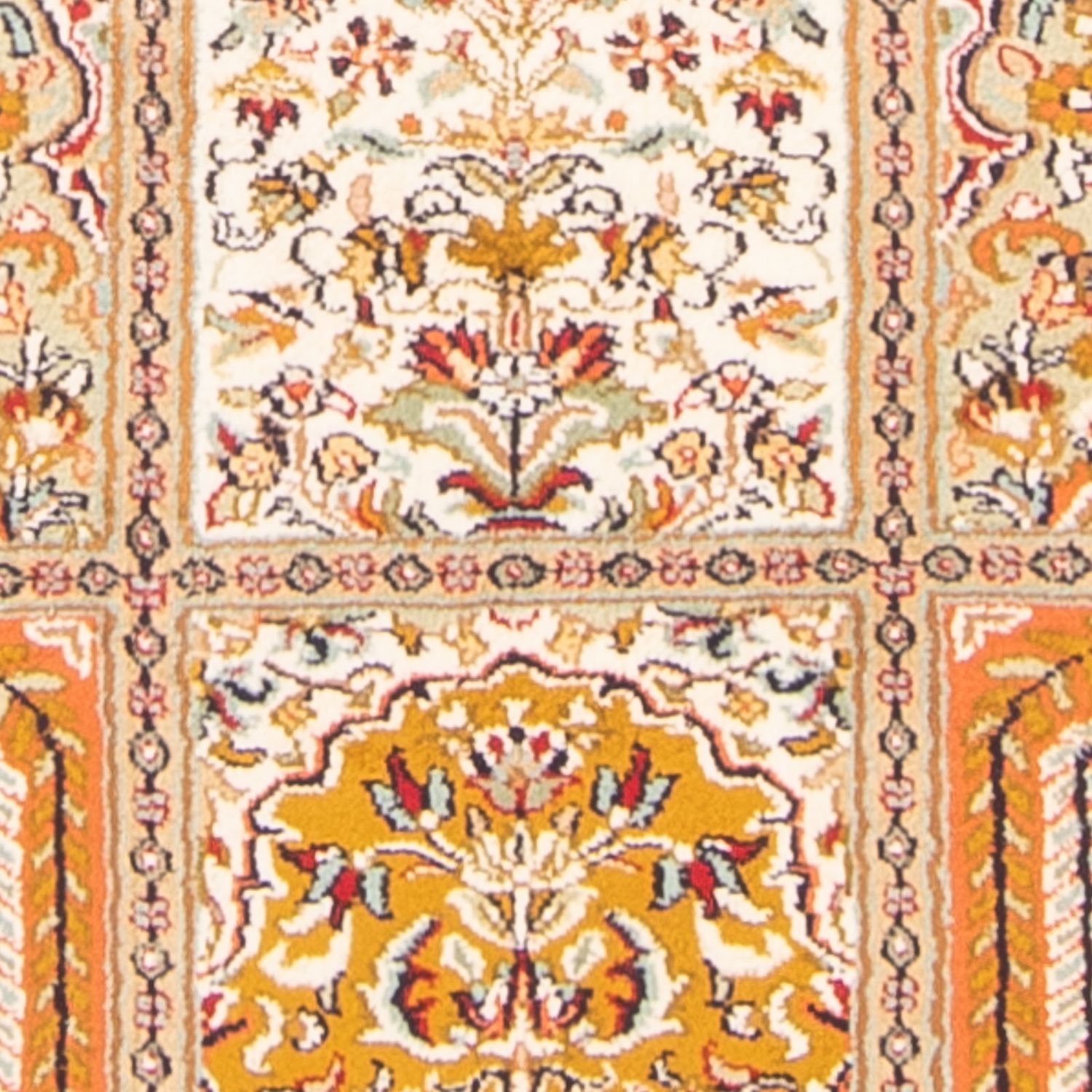 Zijden tapijt - Kashmir Silk - 118 x 78 cm - veelkleurig