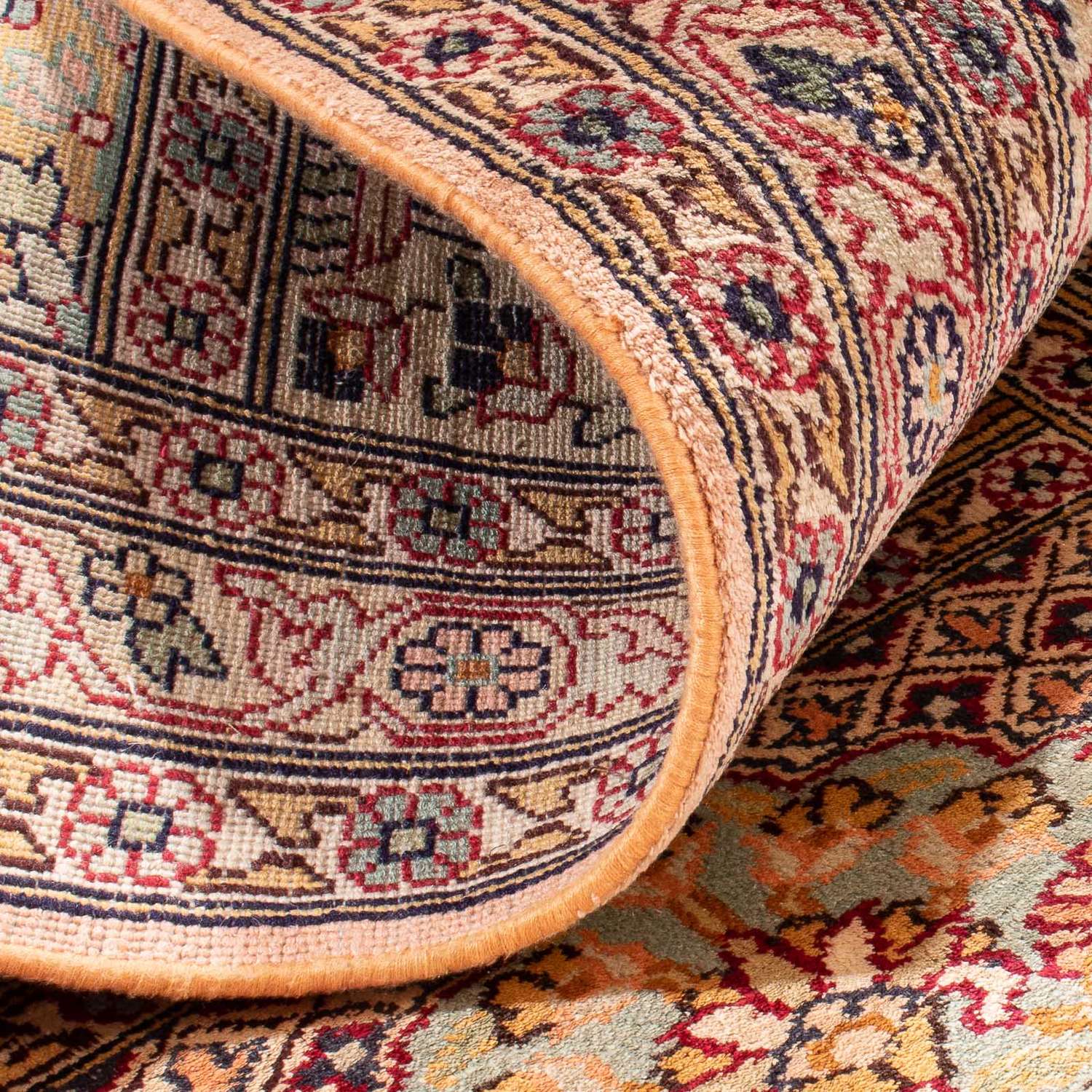 Sidenmatta - Kashmir Silk - 119 x 79 cm - flerfärgad